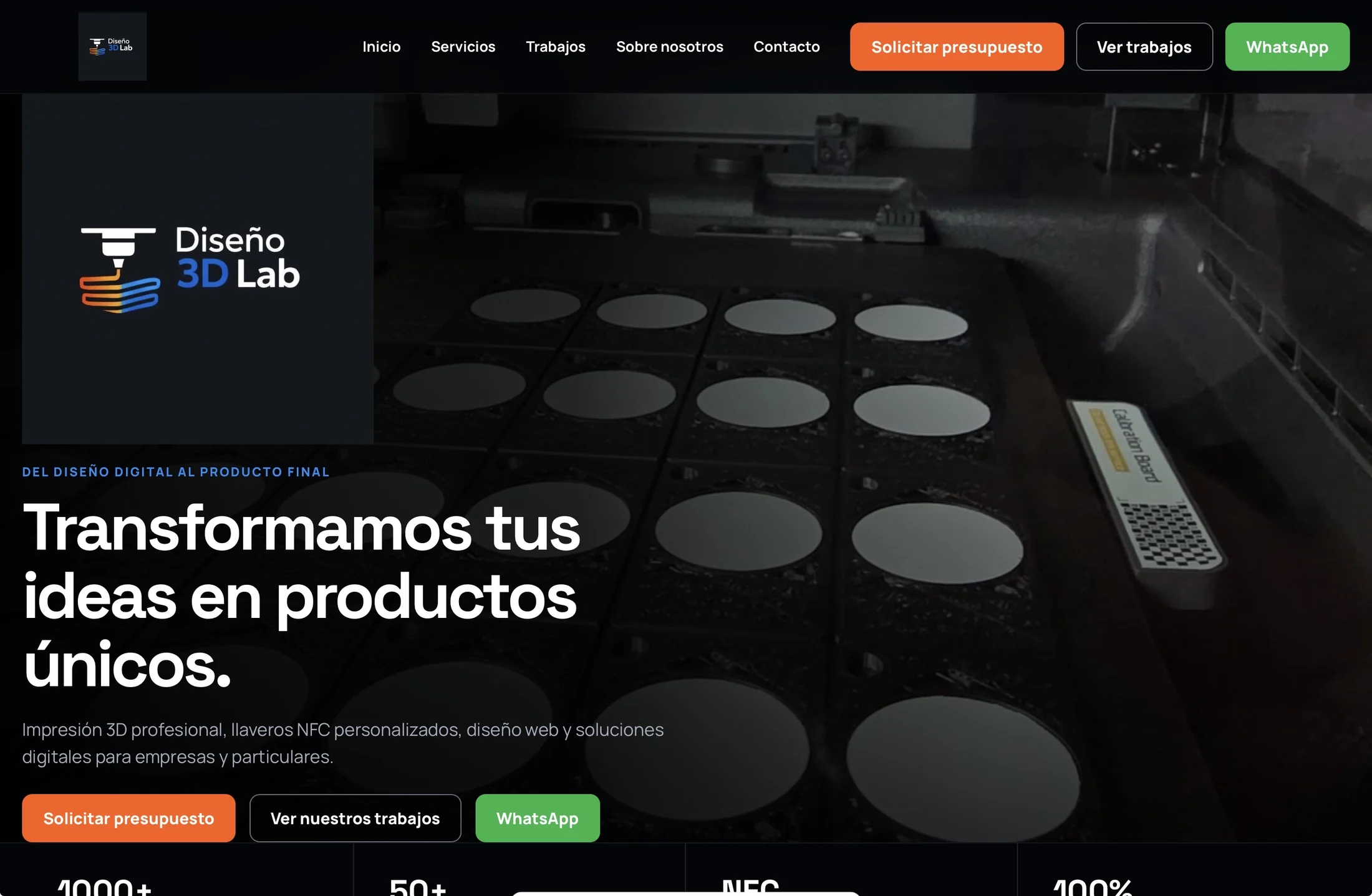 Ejemplo de página web creada por Diseño 3D Lab